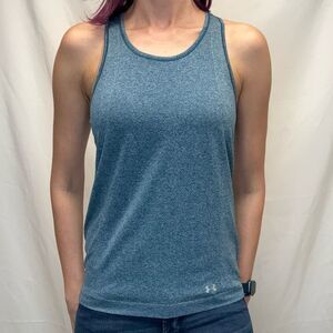 Under Armour Women's Blue Lightweight racerback Athletic Tank Top M Med Medium